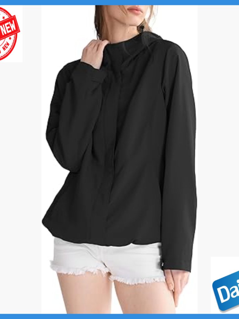 Lightweight Packable Raincoat Hooded Windbreaker Softshell Jacket Women's